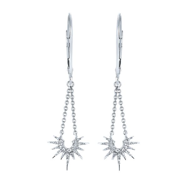 Sterling Silver Diamond Earrings