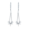 Sterling Silver Diamond Earrings