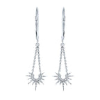 Sterling Silver Diamond Earrings