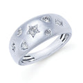 Sterling Silver Diamond Ring