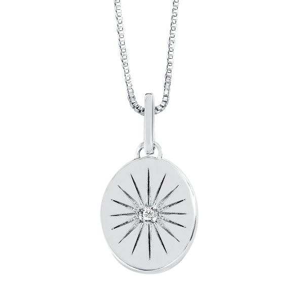 Sterling Silver Diamond Pendant