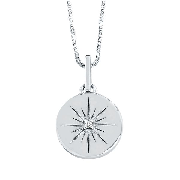 Sterling Silver Diamond Pendant