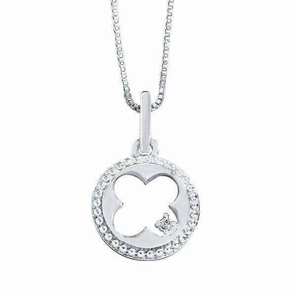 Sterling Silver Diamond Pendant