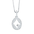Sterling Silver Diamond Pendant