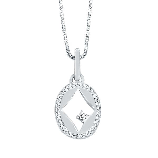 Sterling Silver Diamond Pendant