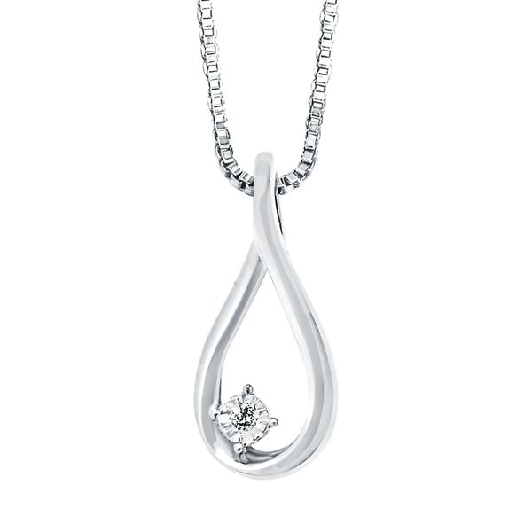 Sterling Silver Diamond Pendant