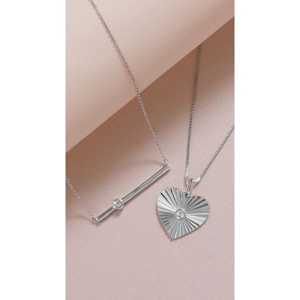 Sterling Silver Diamond Pendant - Image 2
