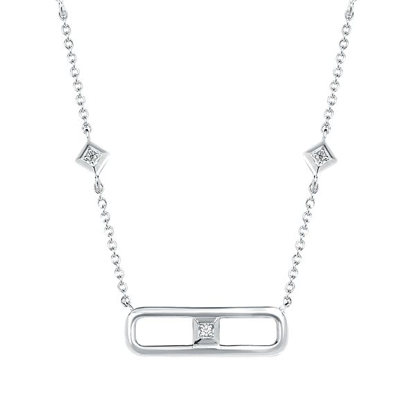 Sterling Silver Diamond Pendant