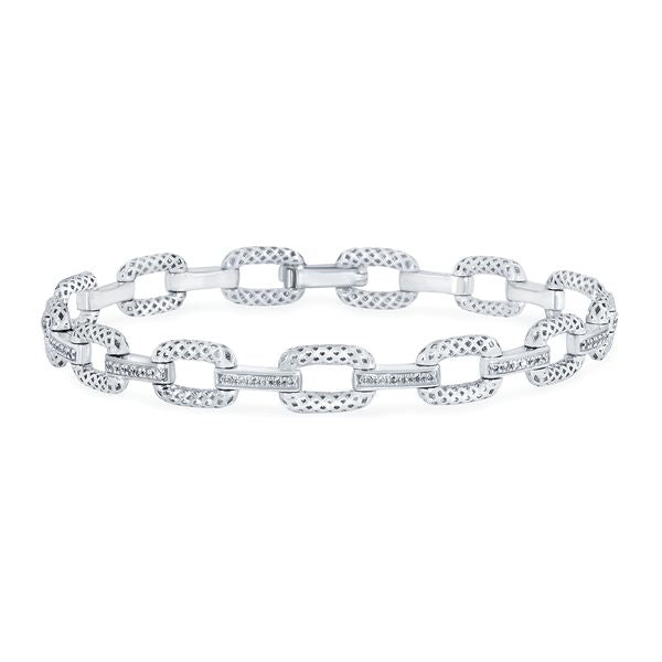 Sterling Silver Diamond Bracelet