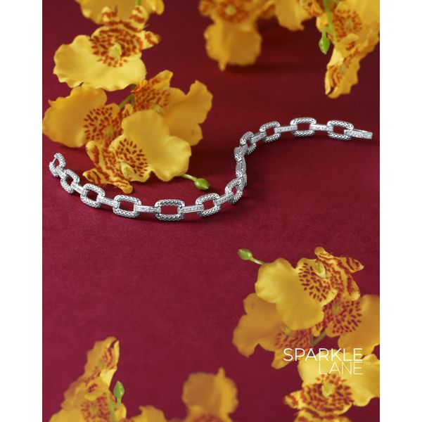 Sterling Silver Diamond Bracelet - Image 2
