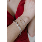 Sterling Silver Diamond Bracelet - Image 4