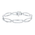 Sterling Silver Diamond Bracelet