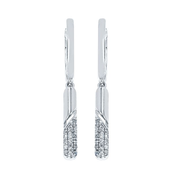Sterling Silver Diamond Earrings