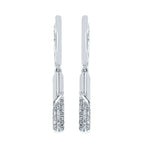 Sterling Silver Diamond Earrings
