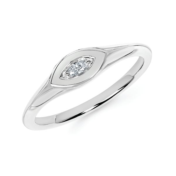 Sterling Silver Diamond Ring