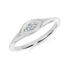 Sterling Silver Diamond Ring
