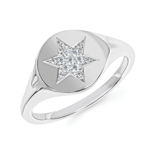 Sterling Silver Diamond Ring