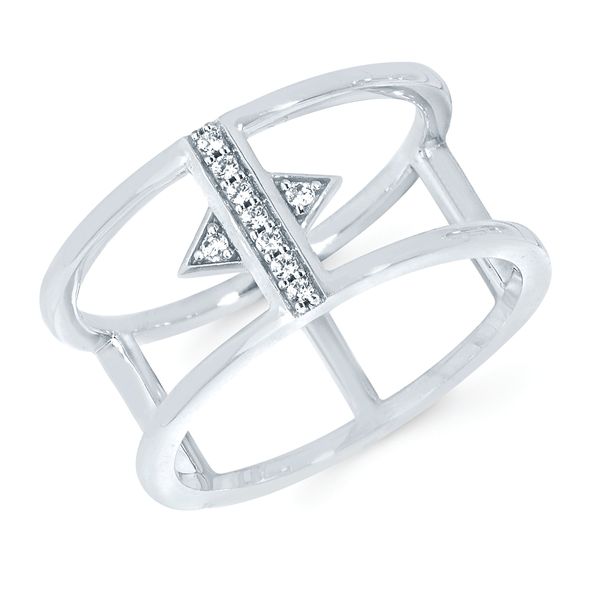 Sterling Silver Diamond Ring