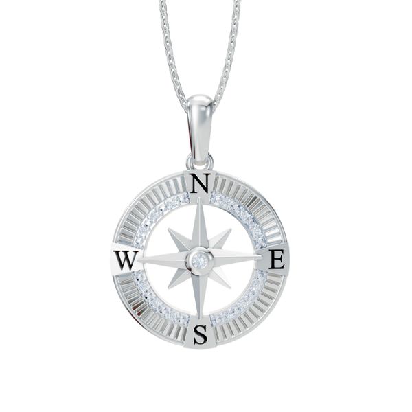 Sterling Silver Diamond Pendant