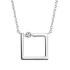 Sterling Silver Diamond Pendant