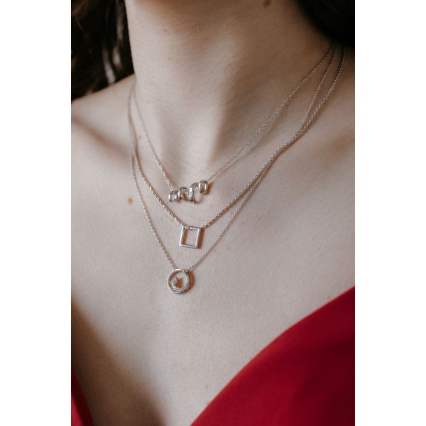 Sterling Silver Diamond Pendant - Image 5