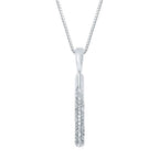 Sterling Silver Diamond Pendant