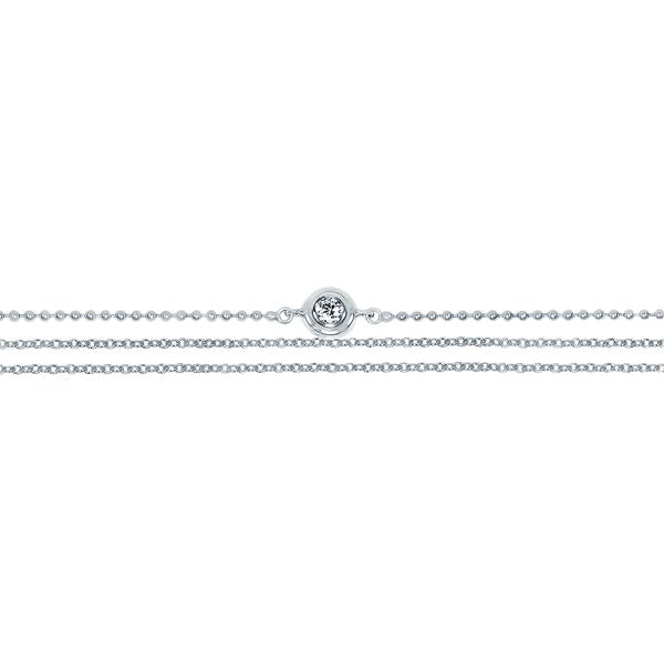 Sterling Silver Diamond Bracelet