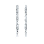 Sterling Silver Diamond Earrings