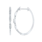 Sterling Silver Diamond Earrings - Image 2