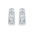 Sterling Silver Diamond Earrings