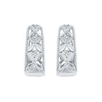 Sterling Silver Diamond Earrings