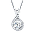 14k White Gold Diamond Pendant