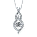 14k White Gold Diamond Pendant