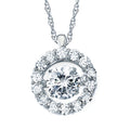 14k White Gold Diamond Pendant
