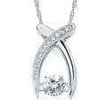 14k White Gold Diamond Pendant