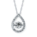 14k White Gold Diamond Pendant