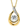 14k Yellow Gold Diamond Pendant
