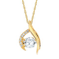 14k Yellow Gold Diamond Pendant