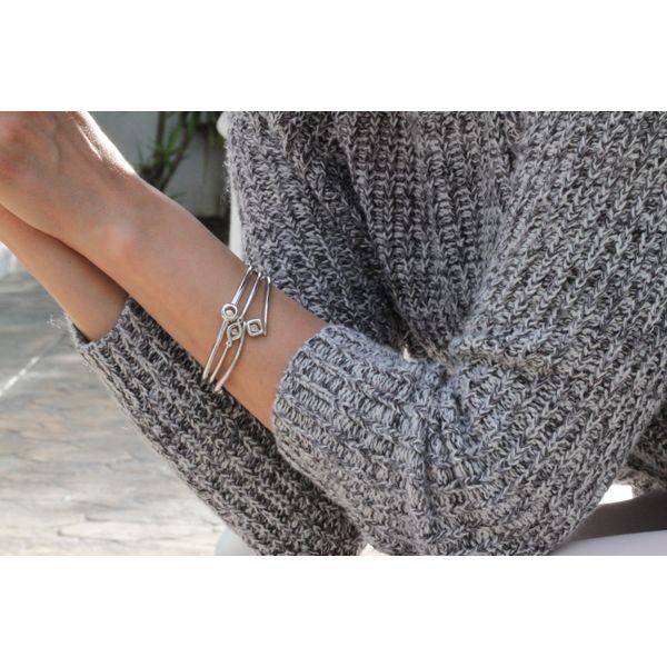Sterling Silver Diamond Bracelet - Image 2