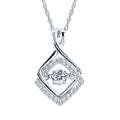 14k White Gold Diamond Pendant