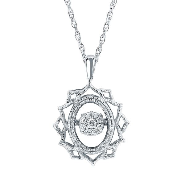 Sterling Silver Diamond Pendant