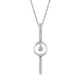 14k White Gold Diamond Pendant