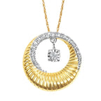 14k Yellow Gold Diamond Pendant