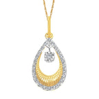 14k Yellow Gold Diamond Pendant