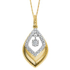 14k Yellow Gold Diamond Pendant