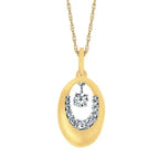 14k Yellow Gold Diamond Pendant