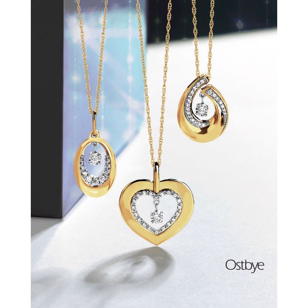 14k Yellow Gold Diamond Pendant - Image 2