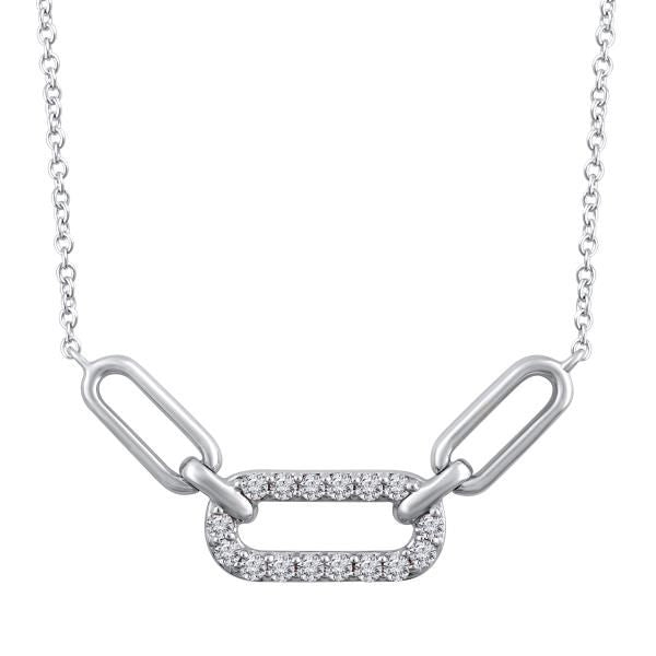 Sterling Silver Diamond Pendant