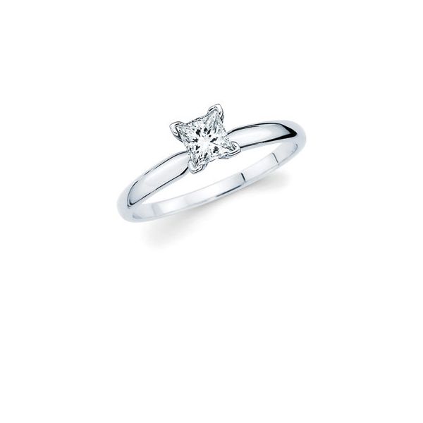 14k White Gold Engagement Ring
