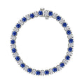 7.5 CTW Aria Half- Bezel Sapphire Tennis Bracelet